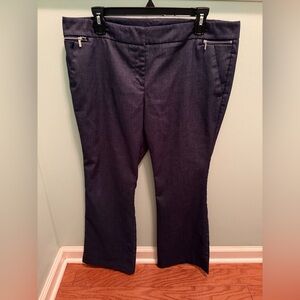 New York & Company 7th Ave 14p dark blue Denim Boot Cut Dress Pants
